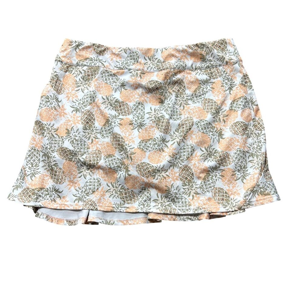 CORAL BAY GOLF KNIT SKORT- SZ LP- SKIRT-SHORTS UNDER -PINEAPPLE